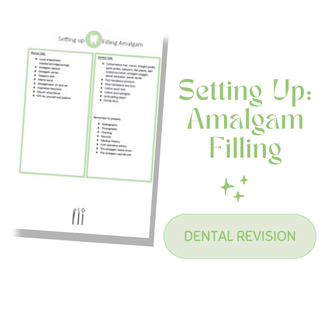 Dental Nurse Revision Bundle: Charting, Crowns, Root Canal, Extractions ...