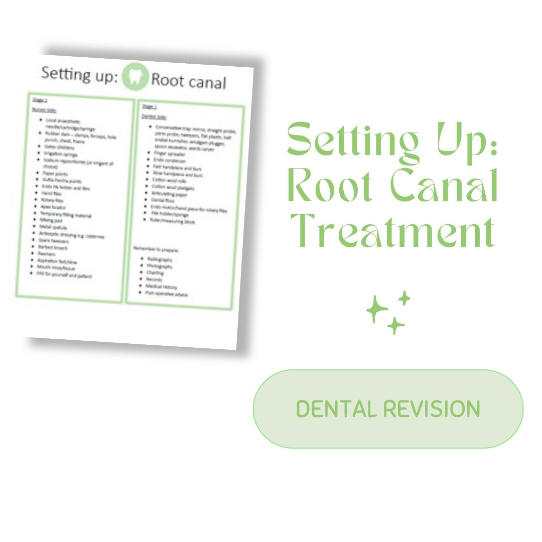 Dental Nurse Revision Bundle: Charting, Crowns, Root Canal, Extractions ...
