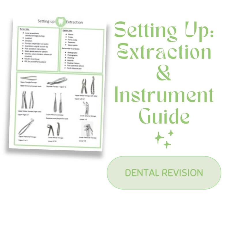 Dental Nurse Revision Bundle: Charting, Crowns, Root Canal, Extractions ...