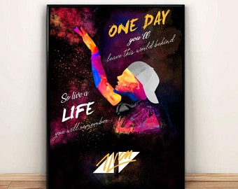 Avicii DJ-Musik-Poster, Leinwand, Wandkunst, Heimdekoration (ohne Rahmen)