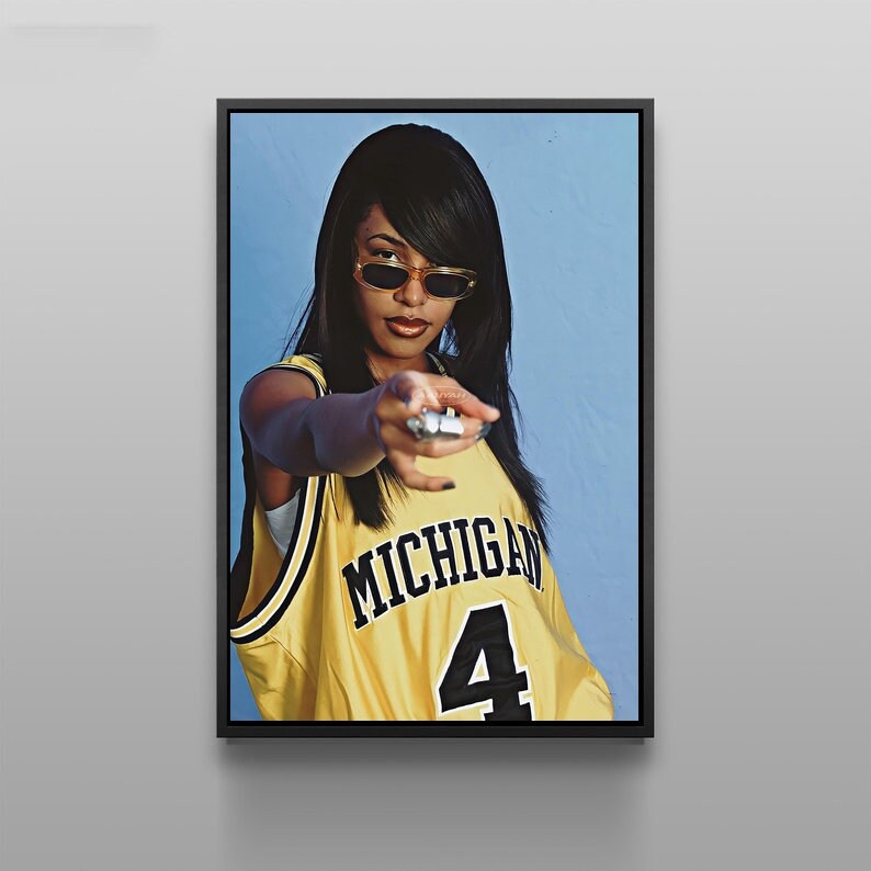 Aaliyah Michigan 90's Forever Star Singer Music Canvas No - Etsy