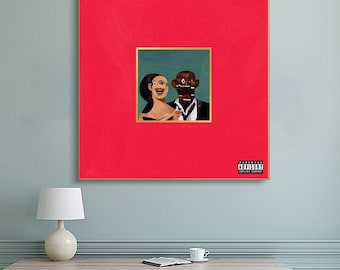 kanye west my beautiful dark twisted fantasy poster