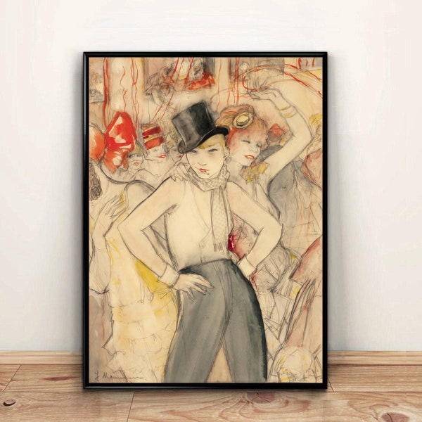 Jeanne Mammen Poster Canvas Wall Art Home Decor (No Frame)