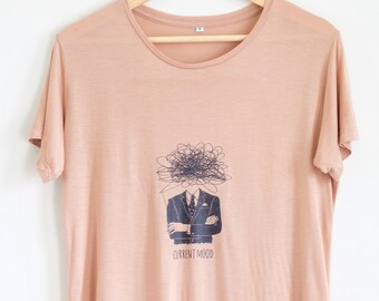 Slouchy hippie tee Oversized tee Cali tee shirt Thin tshirt Comfort beachy tshirt Wide soft tshirt