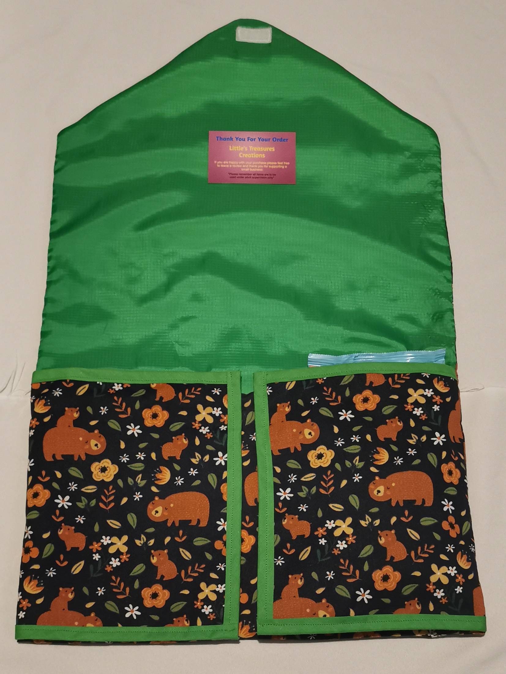 Large Travel Changing Mat with Pockets foldable and washable Etsy