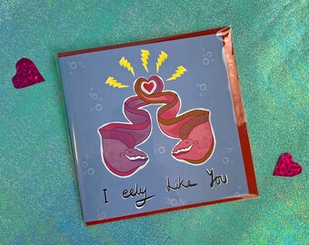 I (Really) Eely Like You - Merpola Valentine's Greeting Card