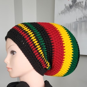 Large Rasta tam, Dreadlocks Tam, winter Tam,  slouching hat,slouchy hat,large hat