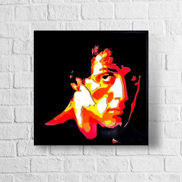 Perspex Glass / Rocky / Pop Art / 3D /Washable / Painting / Wash / Sylvester Stallone / Película / Acrílico / Escritorio / En la pared / Decoración