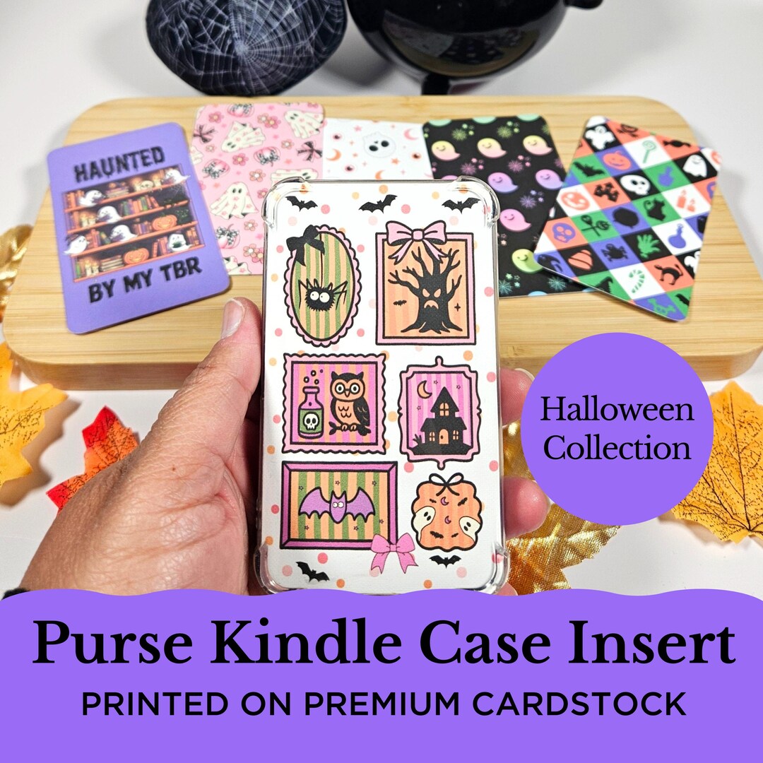 Clear Case Insert for E-reader / Halloween Purse Kindle Insert ...