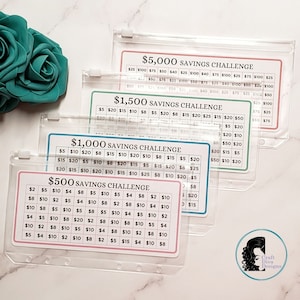 Savings Challenge Envelope, Laminated Savings Tracker, Zipper Cash Envelopes, A6 Budget Binder, Sinking Funds, Cash Stuffing Money Challenge
