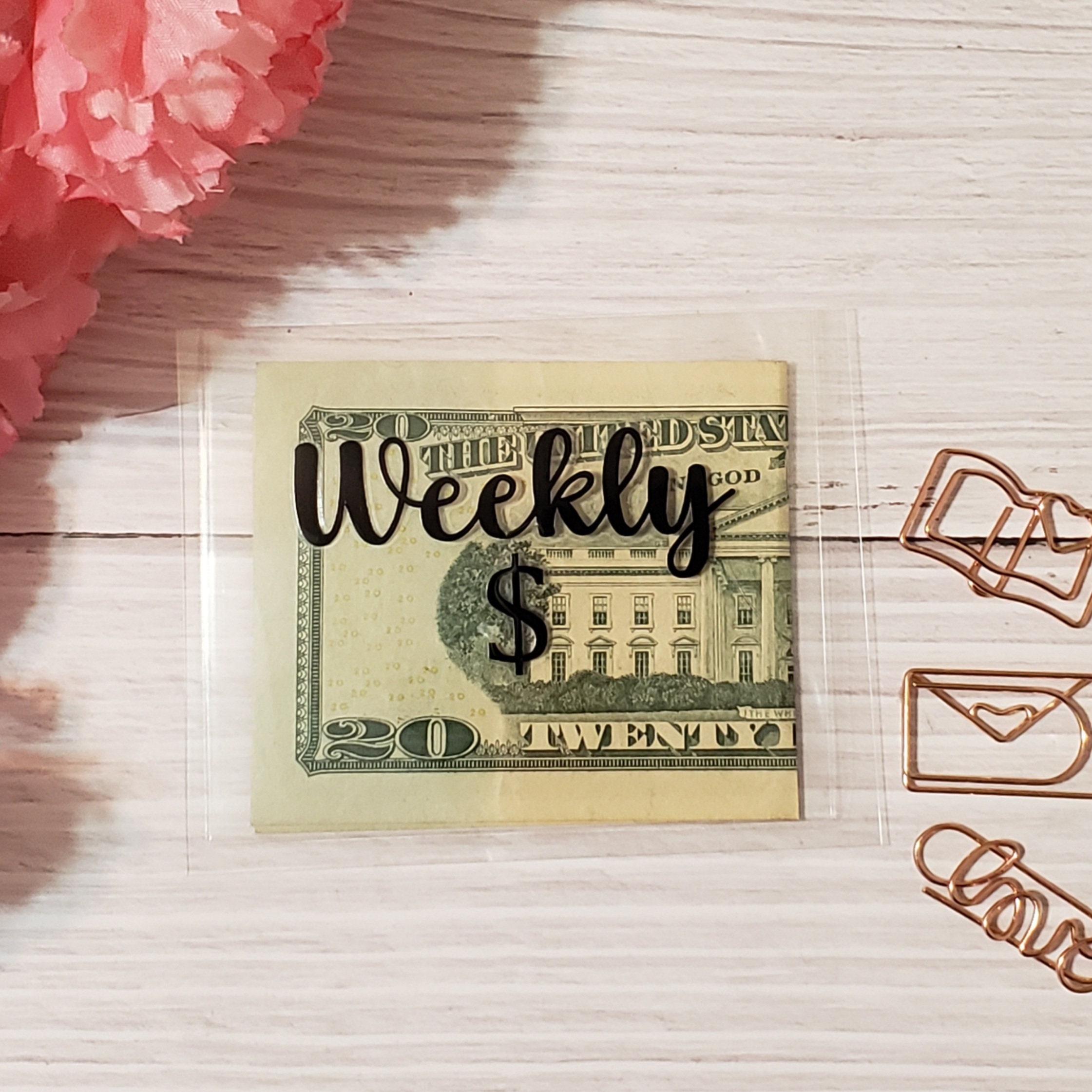 Mini Cash Envelopes / Laminated Clear Cash Envelopes / Etsy