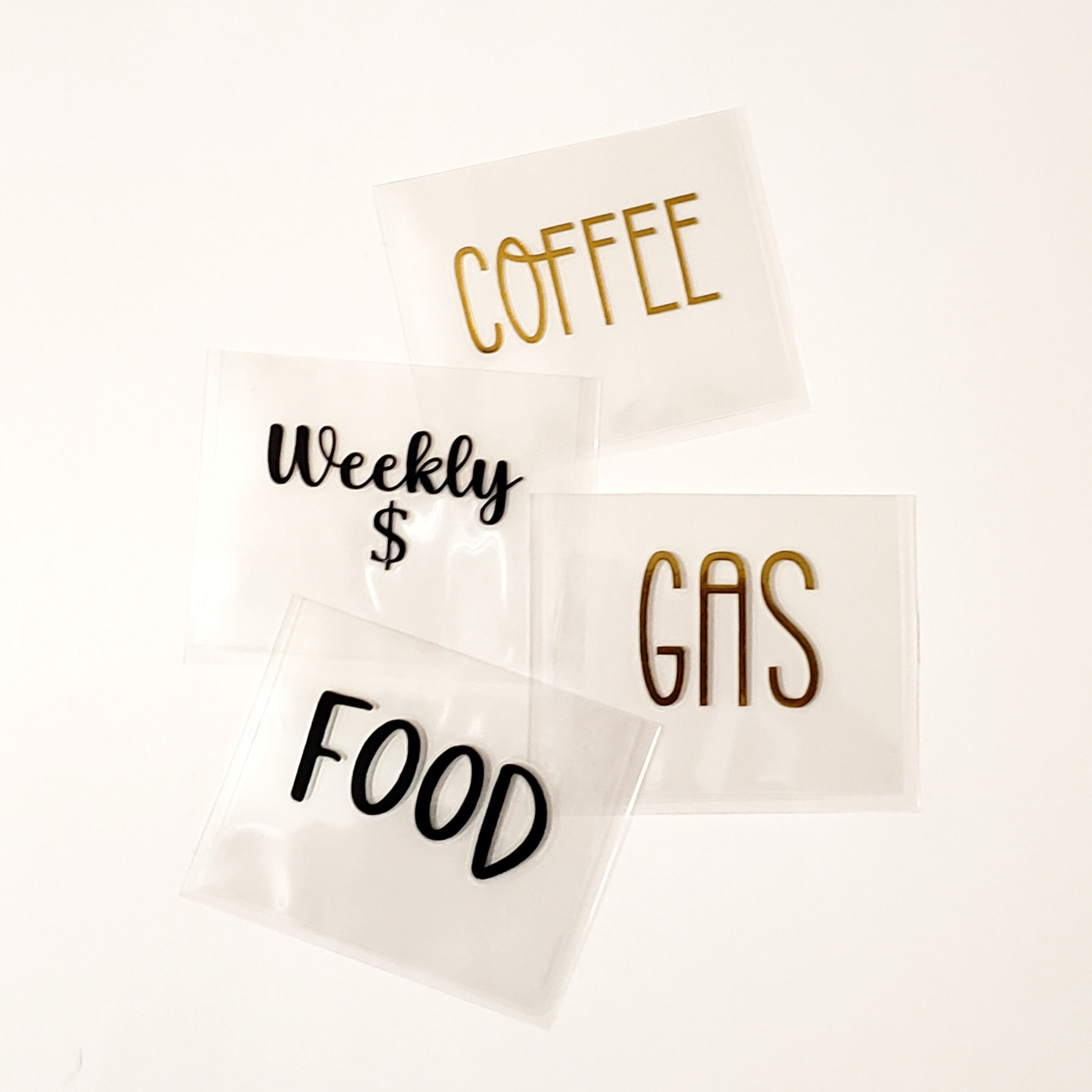 Mini Cash Envelopes / Laminated Clear Cash Envelopes / Etsy