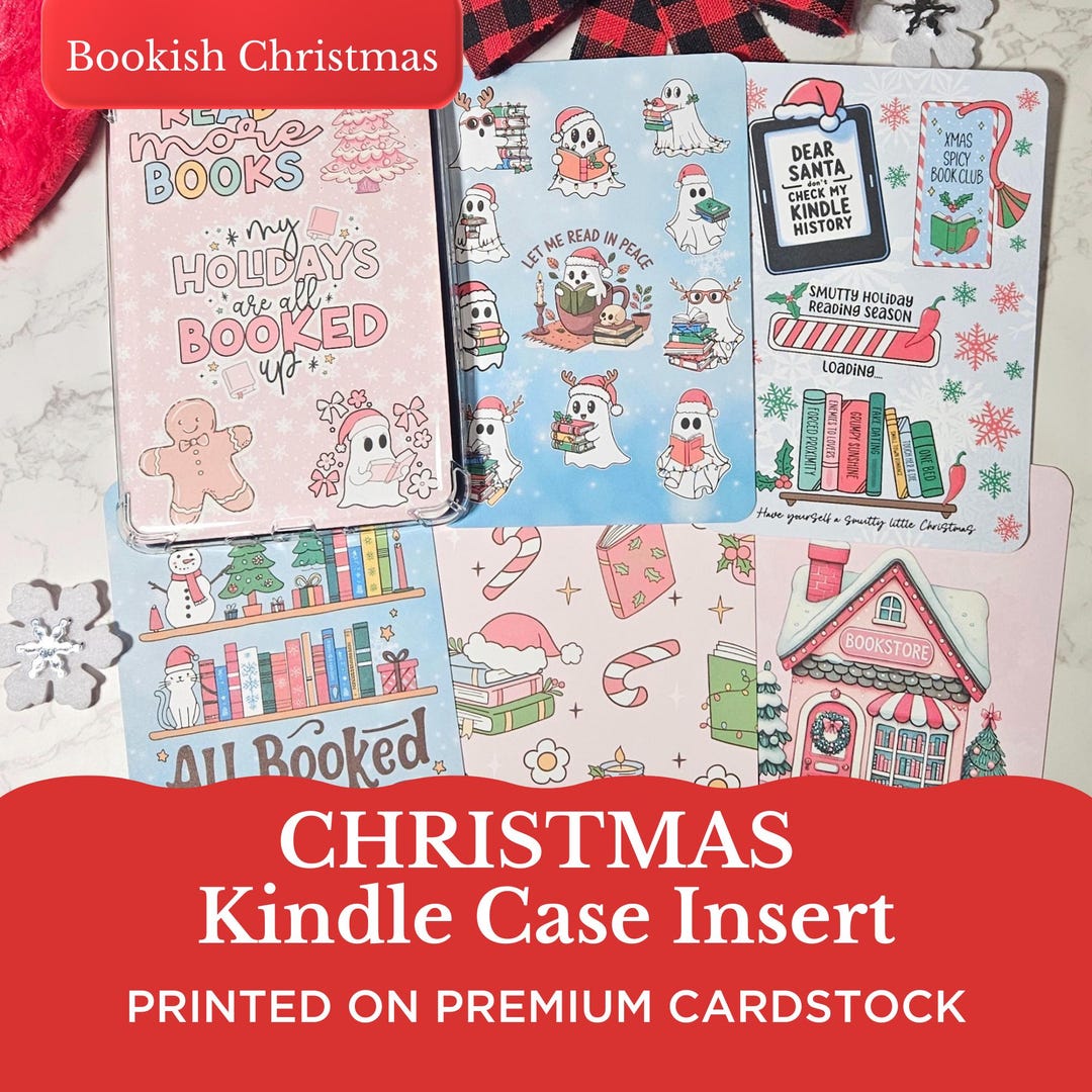 Christmas Kindle Case Insert / Clear Case Insert for E-reader / Bookish ...