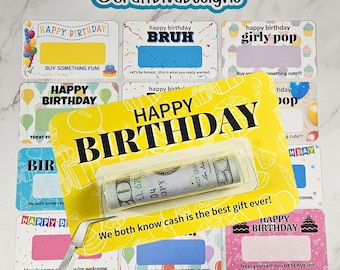 Birthday Funny Cash Gift / Money Card Holder for Teen / Birthday Money Holder / Teen Birthday Gift Idea / Unique Adult Cash Gift / Cash Card