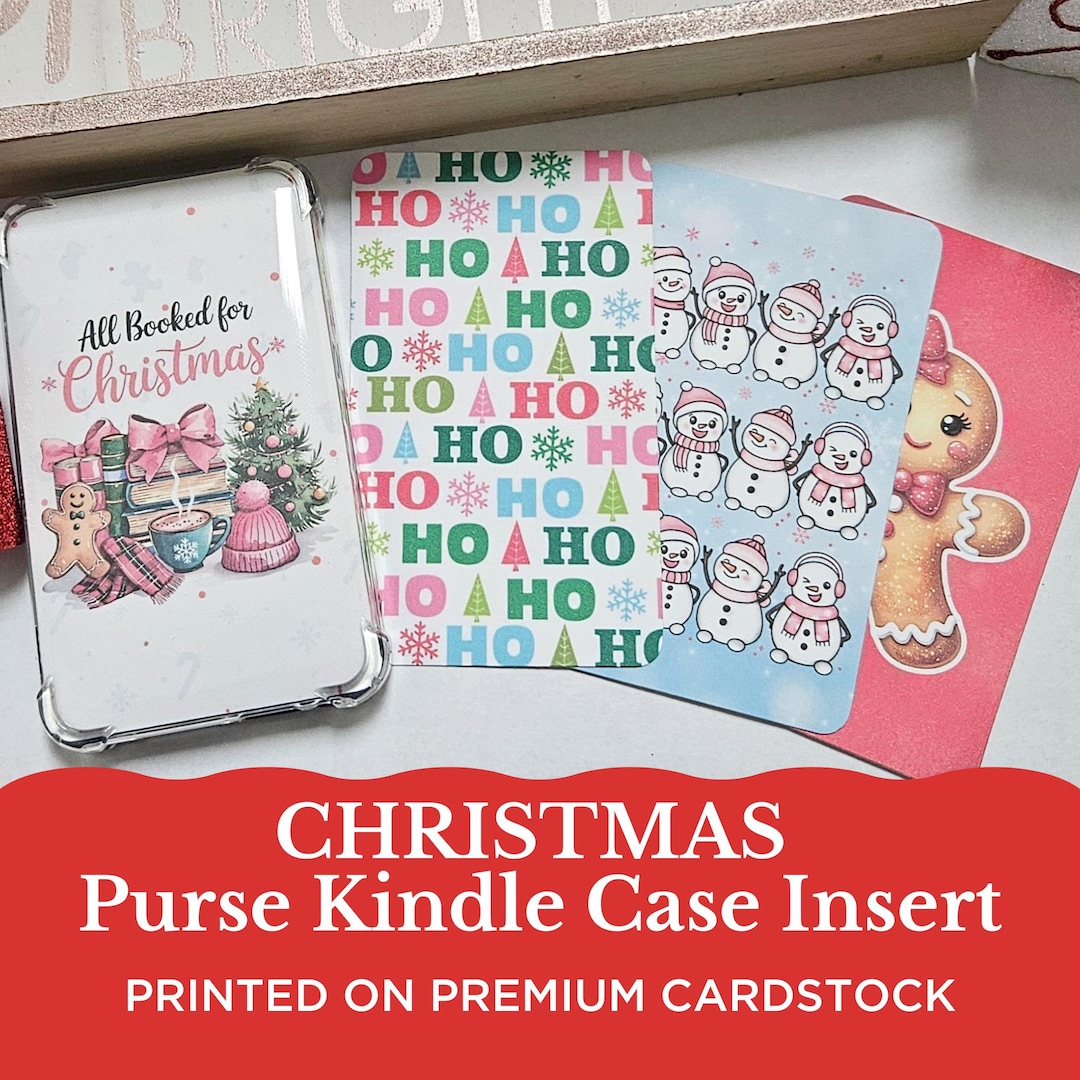 Clear Case Insert for E-reader / Christmas Purse Kindle Insert ...