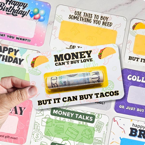 Regalo divertido en efectivo para adolescentes / Tarjetero para dinero / Idea de regalo de cumpleaños para adolescentes / Tarjeta de regalo divertida para las fiestas / Regalo de Navidad único