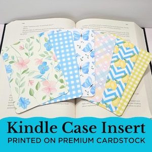 Kindle Case Insert / Clear Case Insert for E-reader / Bookish Gift / Cardstock Insert for Paperwhite / Kindle Accessories / Spring Inserts