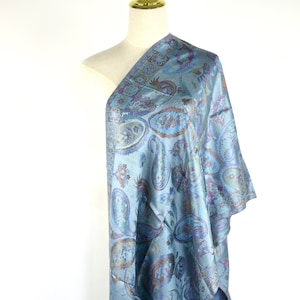 Classic Silk Scarf, Silk Jamawar Wrap, Luxury Winter Scarf, Gift for Mother,  Shawl/Stole/Wrap 22&quot;x76&quot;inches