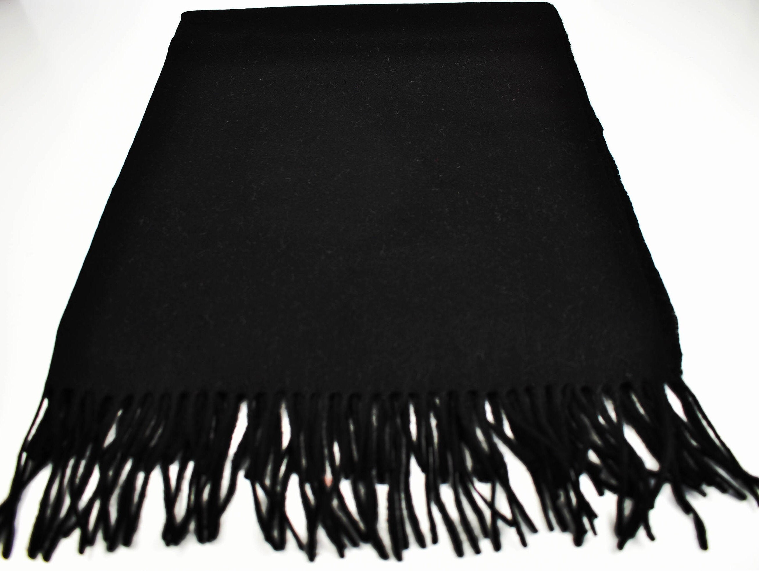 Black Classic Thick Wool Wrap/scarf/shawl/stole/pashmina 28