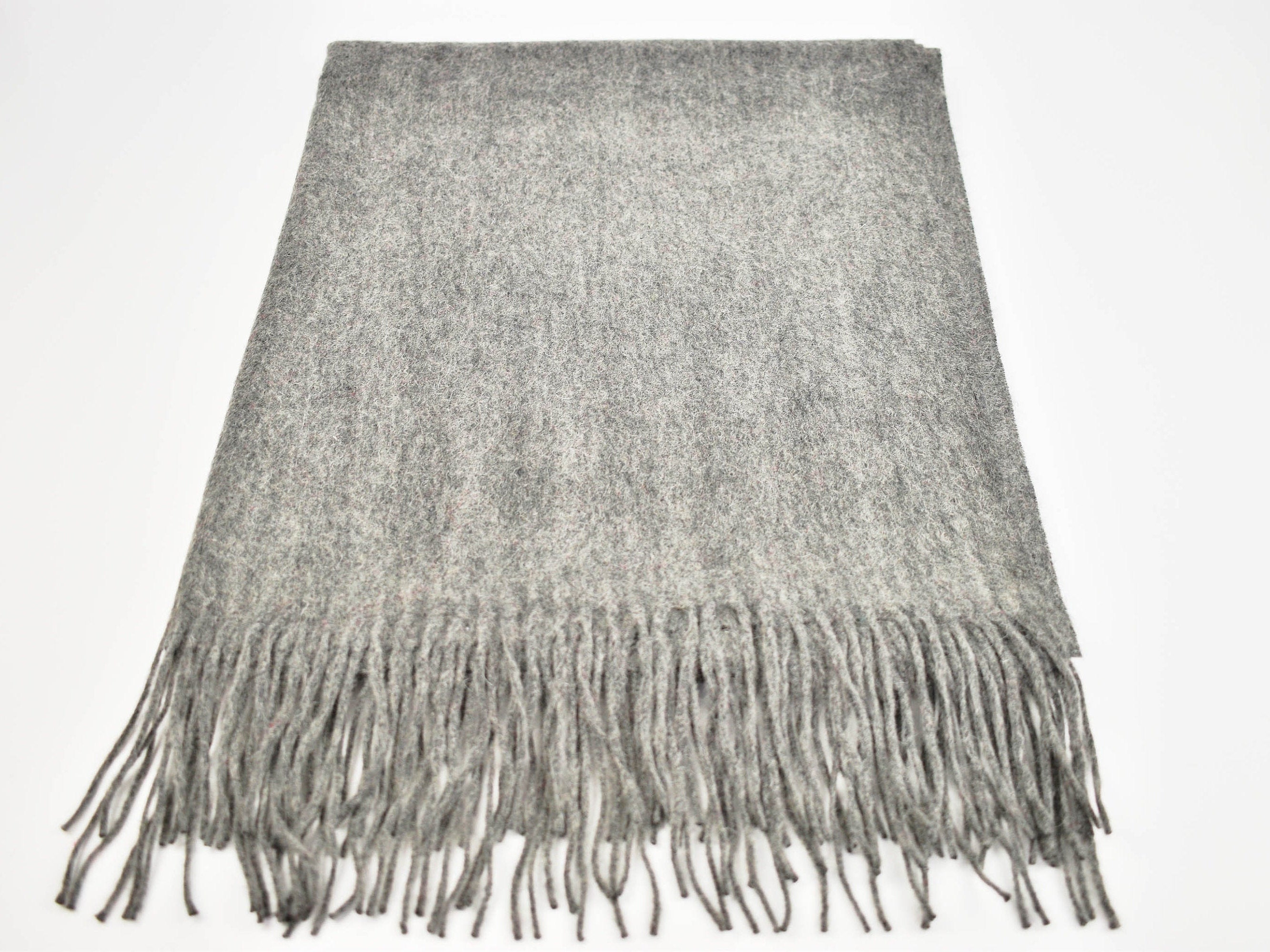 Grey Thick Pure Wool Shawl/scarf/wrap/stole/pashmina 28