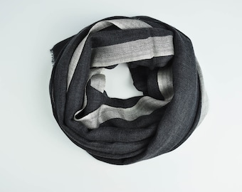 Gunmetal Grey Cashmere silk Scarves Elegant and Exclusive