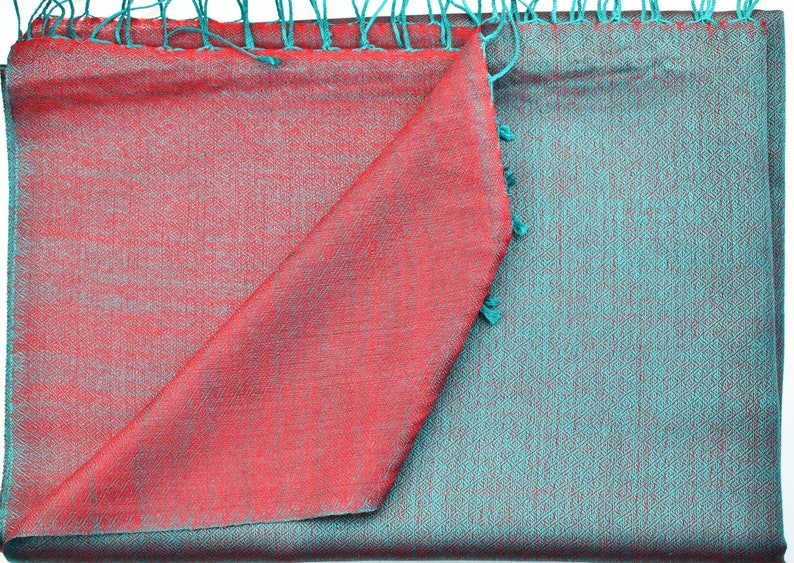 Emerald Silk Scarf Silk Gift Wife Reversible Silk Wrap Etsy UK