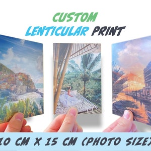 Foto lenticular personalizada | 2-3 imágenes en 1 impresión | Dale vida a tus fotos favoritas | 10 x 15 cm (TAMAÑO DE LA FOTO)