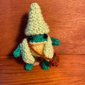 Hand Knitted Frog | The Green Bean Froggy | Vegan