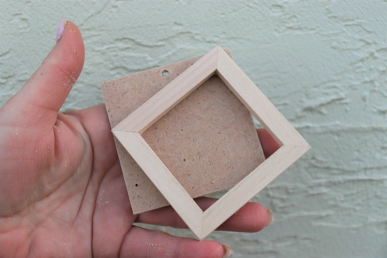 Mini Square Frame Small Wood Frame Miniature Art Frames No Etsy