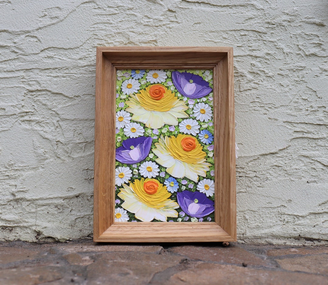 Roses Painting Original Art Flower Bouquet Rose Oil Painting Impasto ...