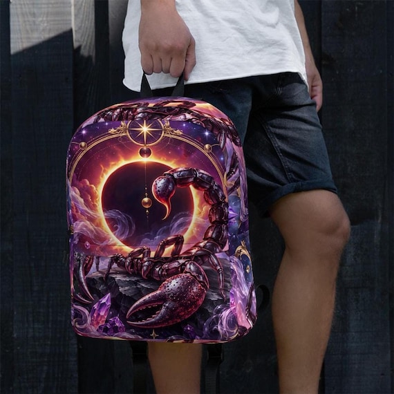 Scorpio Backpack, 100% Polyester Zodiac Daypack with 15-Inch Laptop Compartment