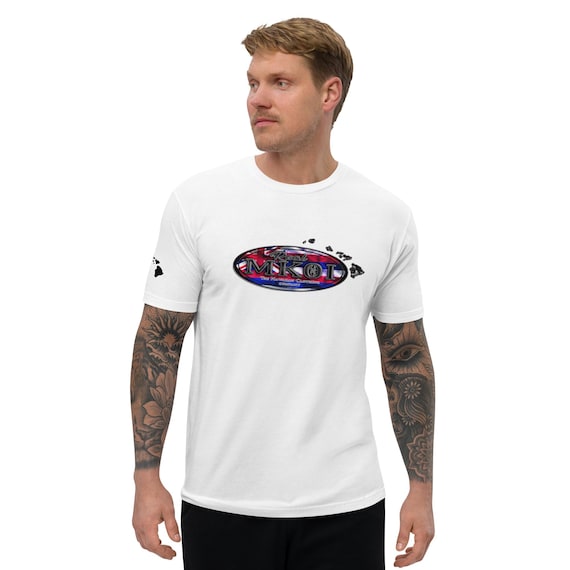 Real MKOI Hawaiian Street Wear Tee, Combed Ring-Spun Cotton, Fitted Cut