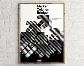 Marken Zeichen Erfolge German Advertisement Poster, Foreign Photography Wall Art Print