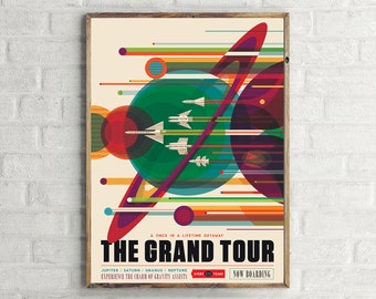 NASA The Grand Tour Travel Poster, Wall Art Design Print