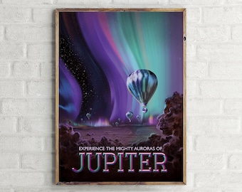 NASA Jupiter Travel Poster, Wall Art Design Print