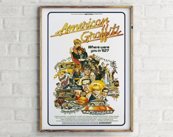 American Graffiti Original vintage movie poster, Retro Wall Art Print