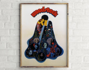 Woodstock Music Festival Vintage Movie Poster, Retro Wall Art Print