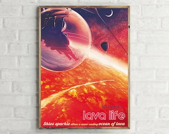 NASA 55 Cancri e Travel Poster, Wall Art Design Print