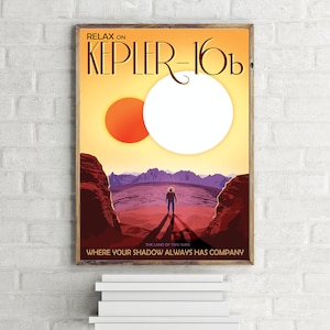 NASA Relax on Kepler-16b Reiseposter - Wall Art Design Print