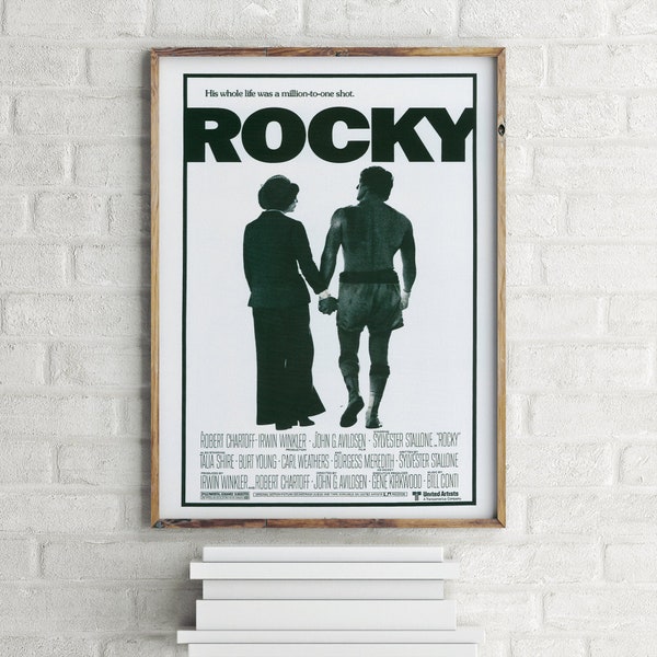 Rocky Original Movie Poster Design, Retro Wall Art Print