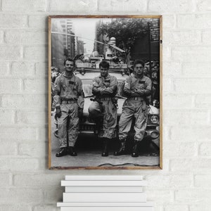 Póster de la película retro Ghostbusters con elenco original. Impresión de escenas de película clásicas