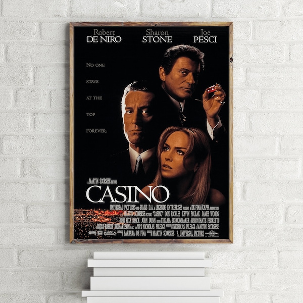 Affiche de film de gangster original de casino, impression d’art mural de film