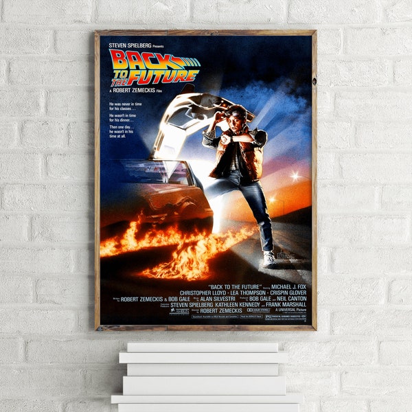 Back To The Future Original Design Movie Poster, Wall Art Print