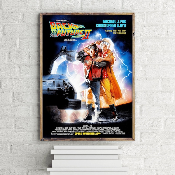 Back To The Future 2 Original Movie Poster Design, Wall Art Print