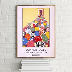 Ventas de verano alcanzadas rápidamente por el cartel de viaje retro subterráneo, impresión de arte de pared vintage del metro de Londres