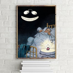 L'ultima cosa in Nightmare Vintage Cartoon Poster, Retro Wall Art Print