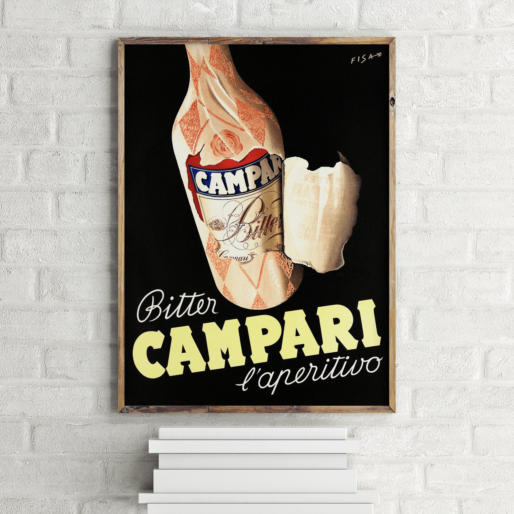 Poster Bitter Campari – Affiche Bar Vintage – 1930-1960 – Papier Satiné – ShopArt