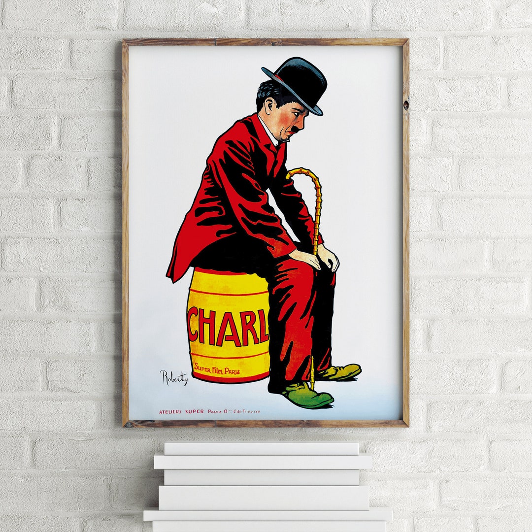 Poster Charlie Chaplin 40x60cm – Affiche Vintage Charlot De Qualité