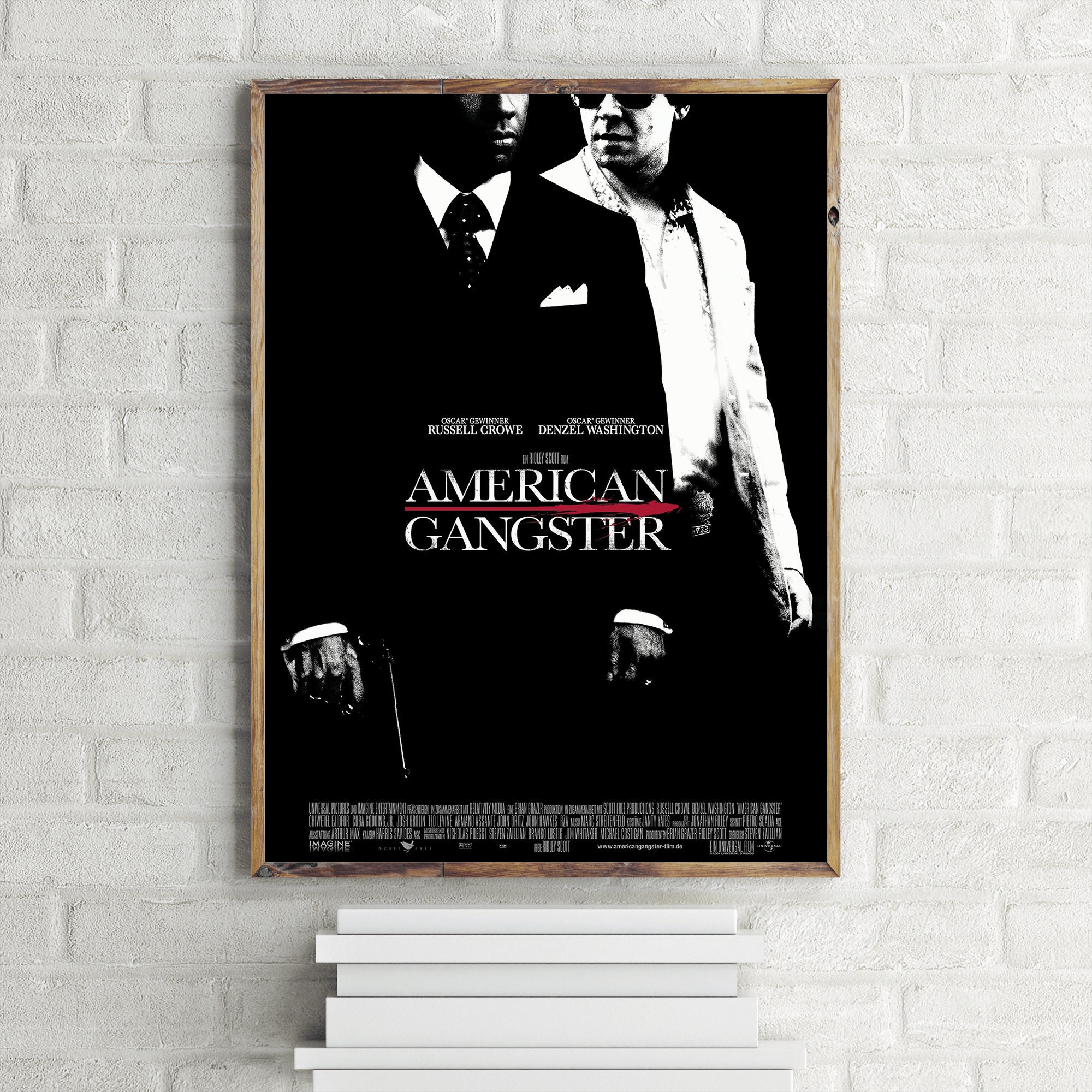 American Gangster Movie Poster, Wall Art Print 