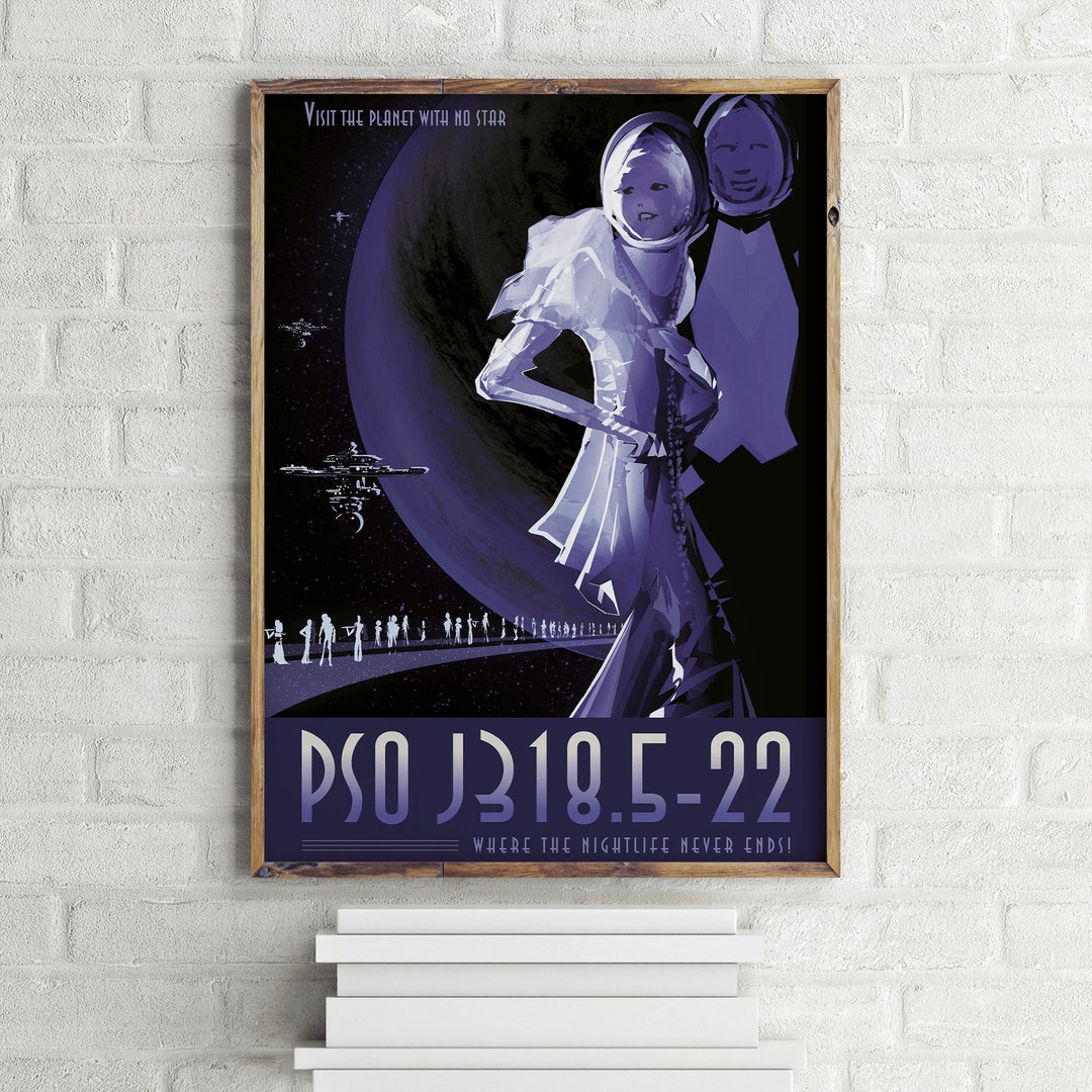 NASA PSO J318.5-22 Travel Poster, Wall Art Design Print - Etsy